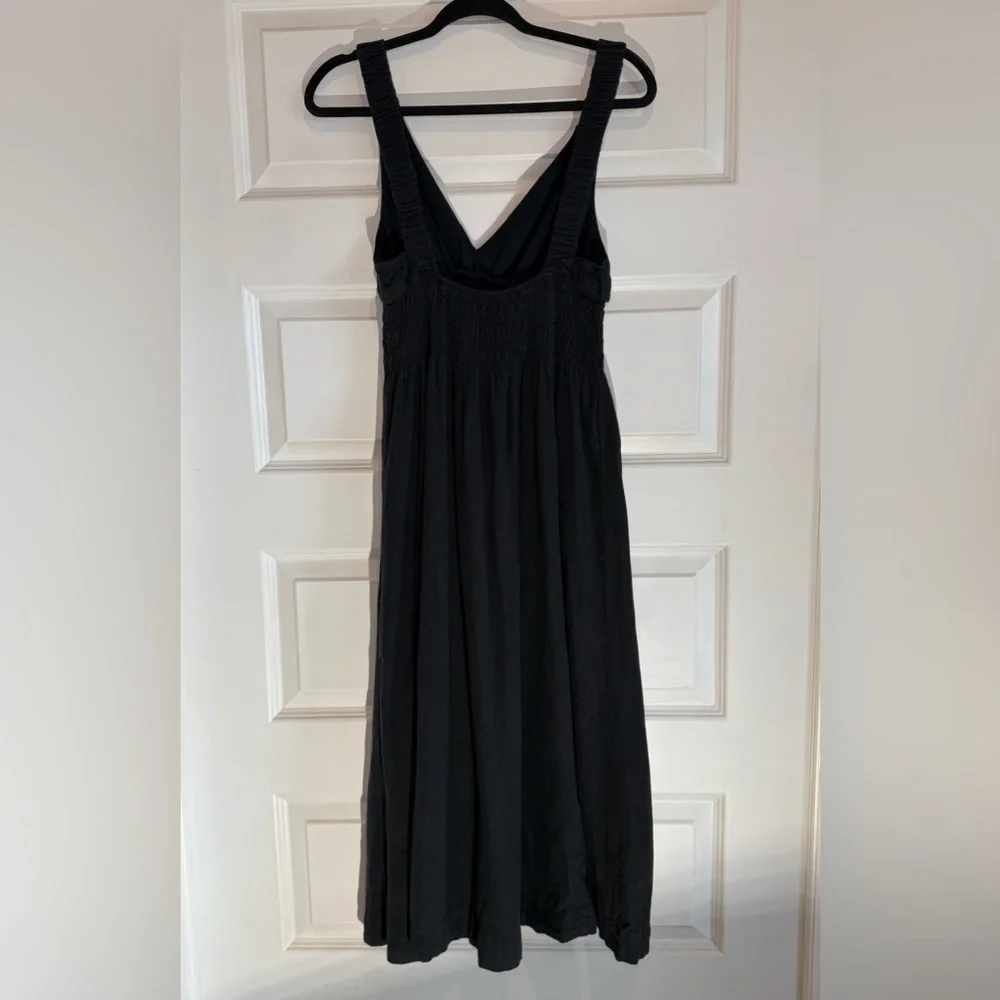 Abercrombie & Fitch Black Linen Feel Maxi Dress